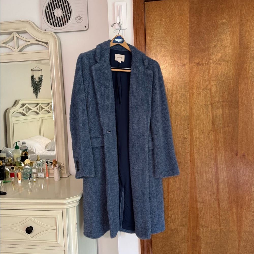 LOFT Navy Wool Outerwear
